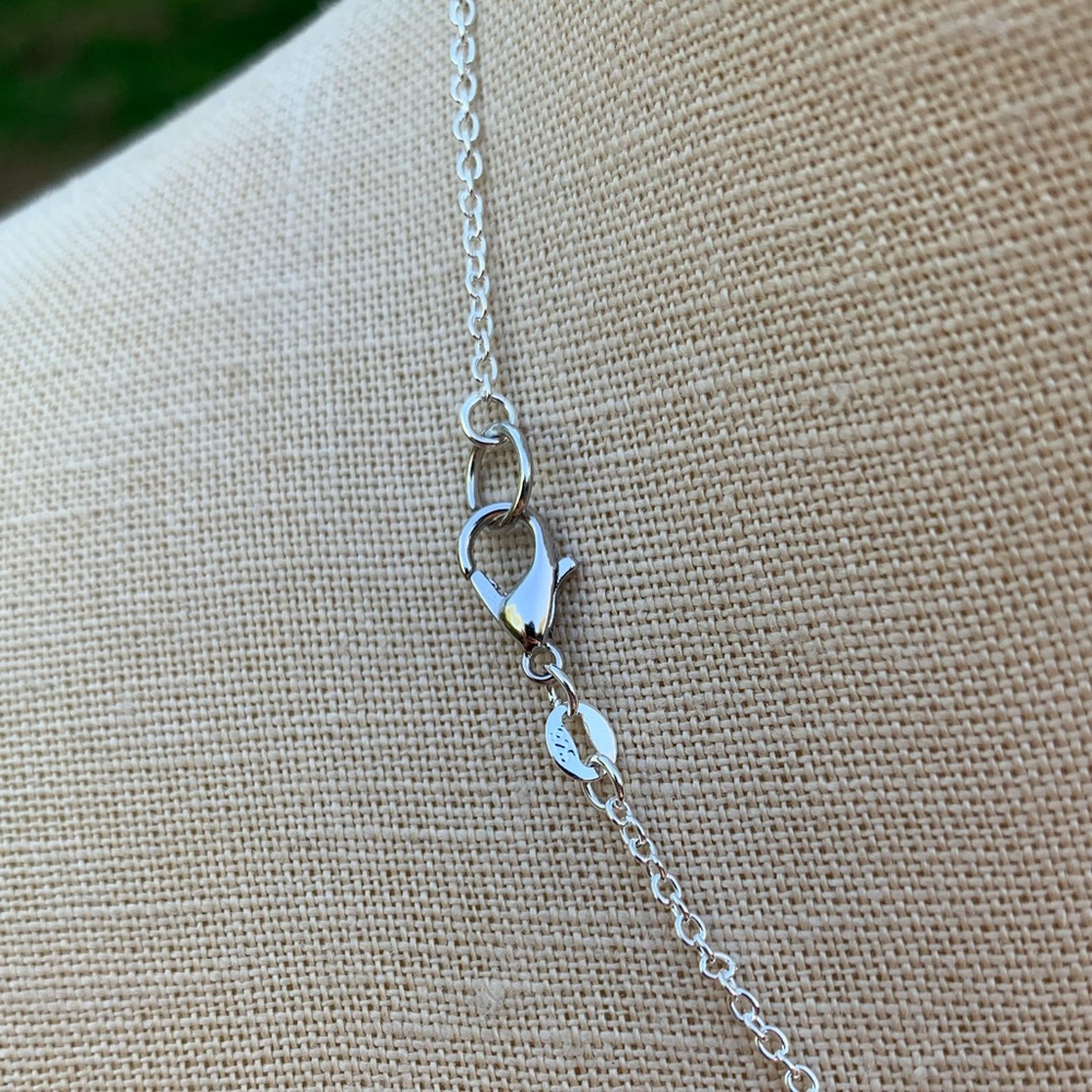 NWT Sterling Silver Plated Chain & Key Charm Necklace - Picture 11 of 13